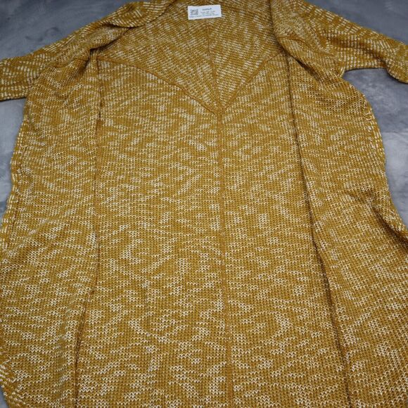 Banjul Sweater Womens S Yellow Long Sleeve Knitted Open Front Cardigan - Picture 11 of 16